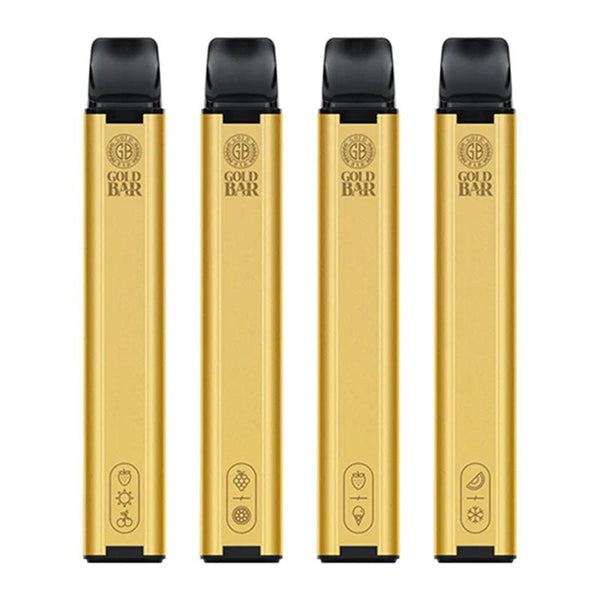Gold Bar 600 Disposable Vape Pod Puff Bar Box of 10 - koolvapes - 600 Puffs